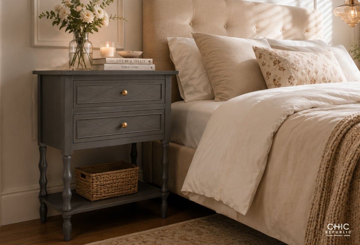 Vintage bedside table