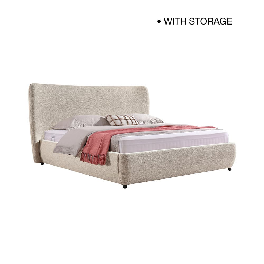 DOMINO/150,เตียง 5ฟุตพื้นเตียงยกได้พร้อมที่เก็บของ