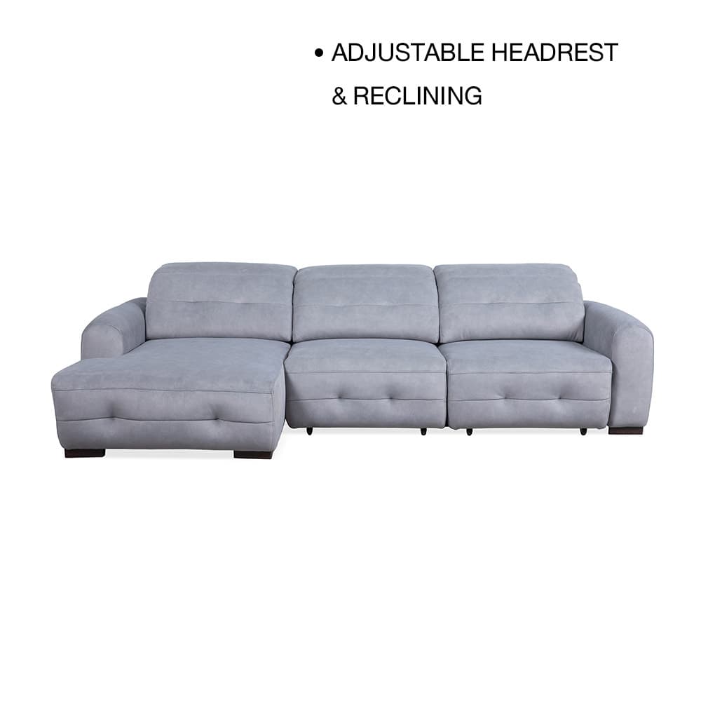 BRICK/R,โซฟาปรับขยายที่นั่งได้ตัว L ด้านขวา/ไฟฟ้า