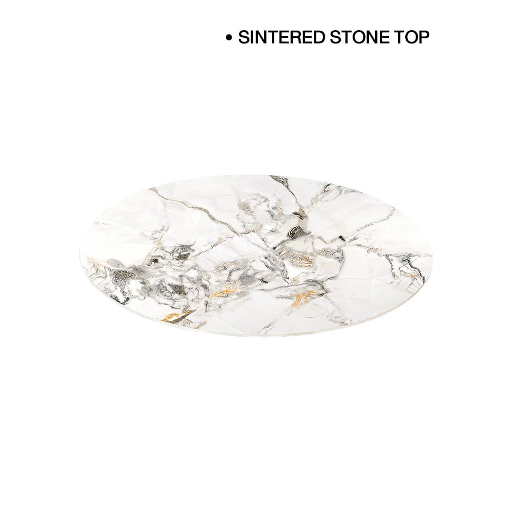 CHERENE/80,MARBLE หน้าโต๊ะแบบหมุนได้ทรงกลม