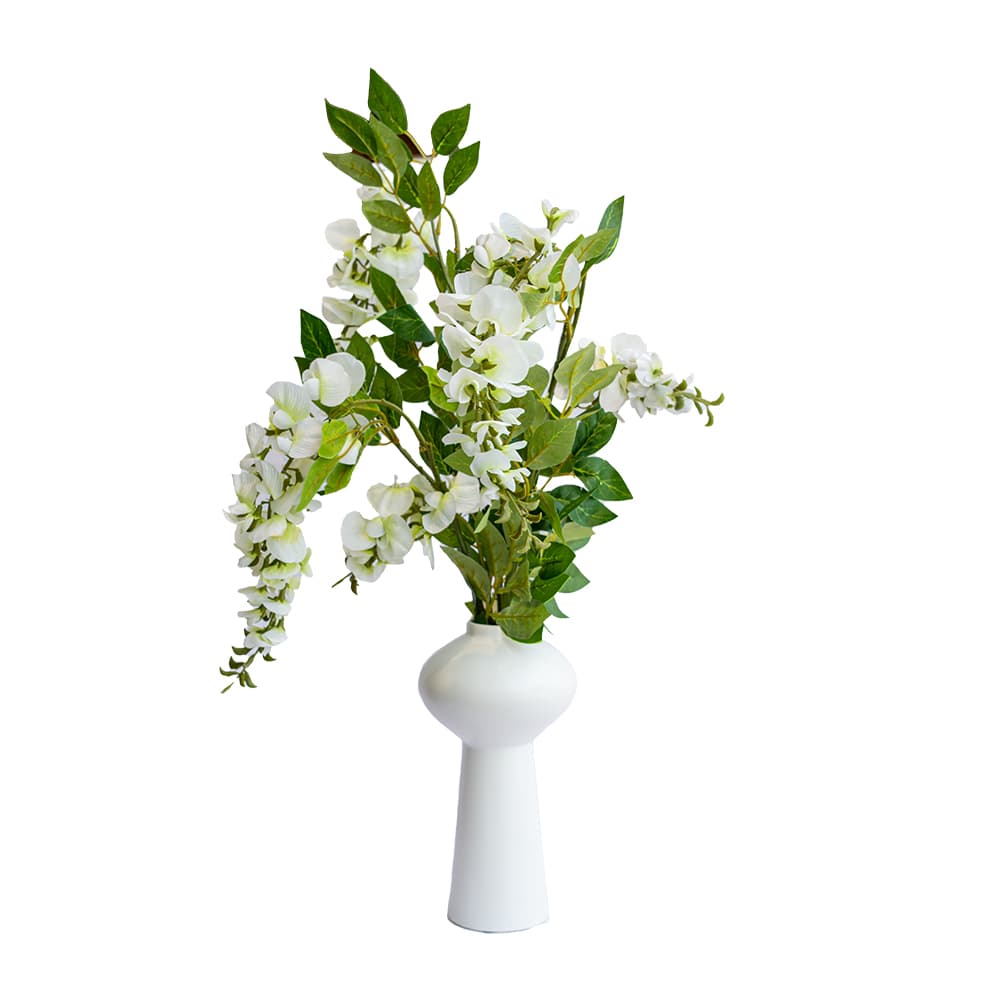 WISTERIA AND LEAVES,ดอกไม้ประดิษฐ์ในแจกัน