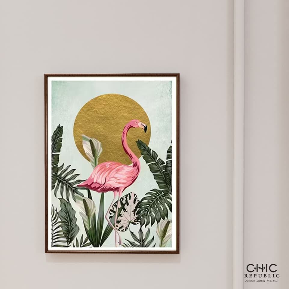 TROPICAL FLAMINGO/45x60,ภาพติดฝาผนัง-2