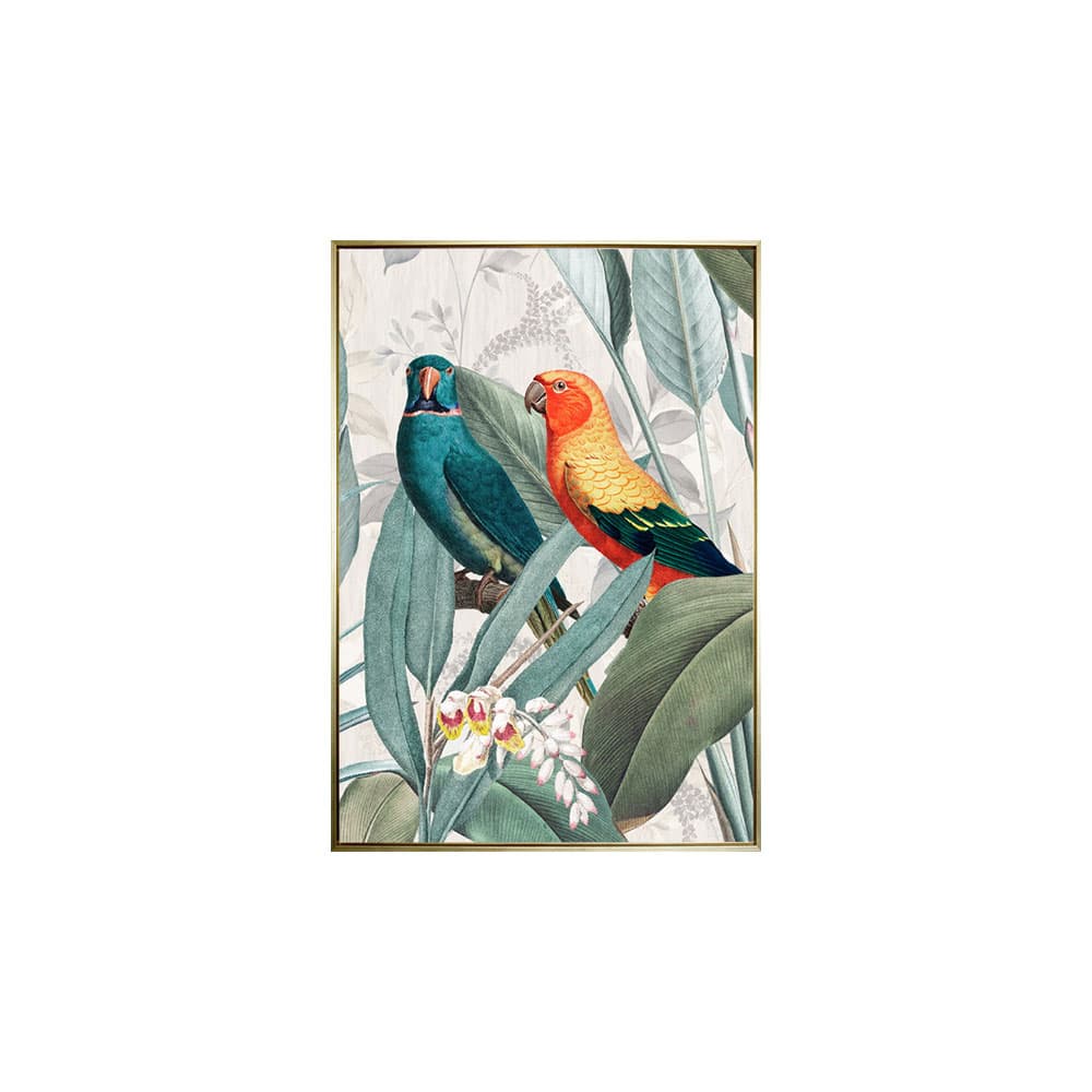 PARROT PAIR-B/50x70,ภาพติดฝาผนัง