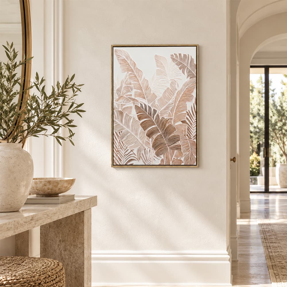 PALE LEAF A/50x70,UV Coating ภาพติดฝาผนัง