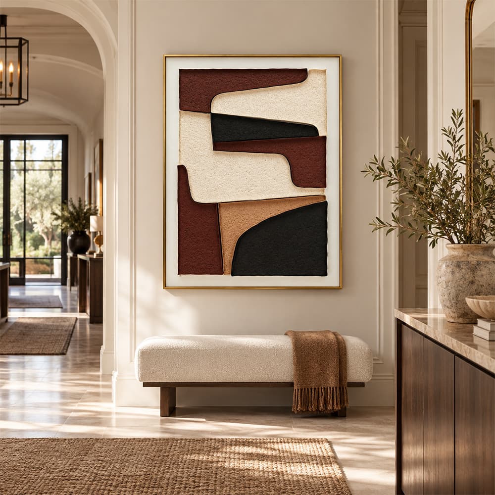 LAYERED B/60x80,3D Picture with Frame