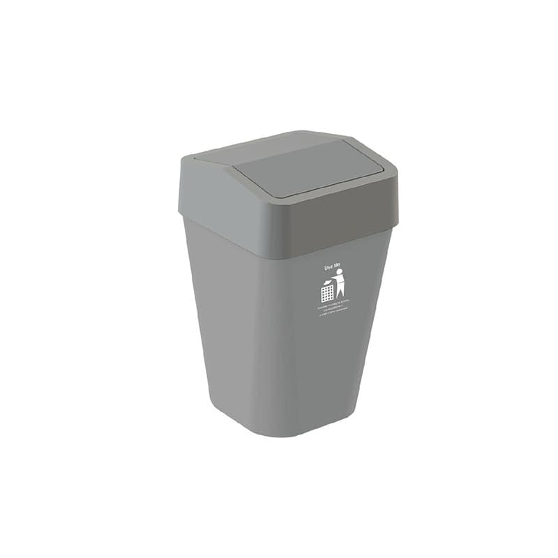 ถังขยะฝาสวิง สีเทา 11 ลิตร