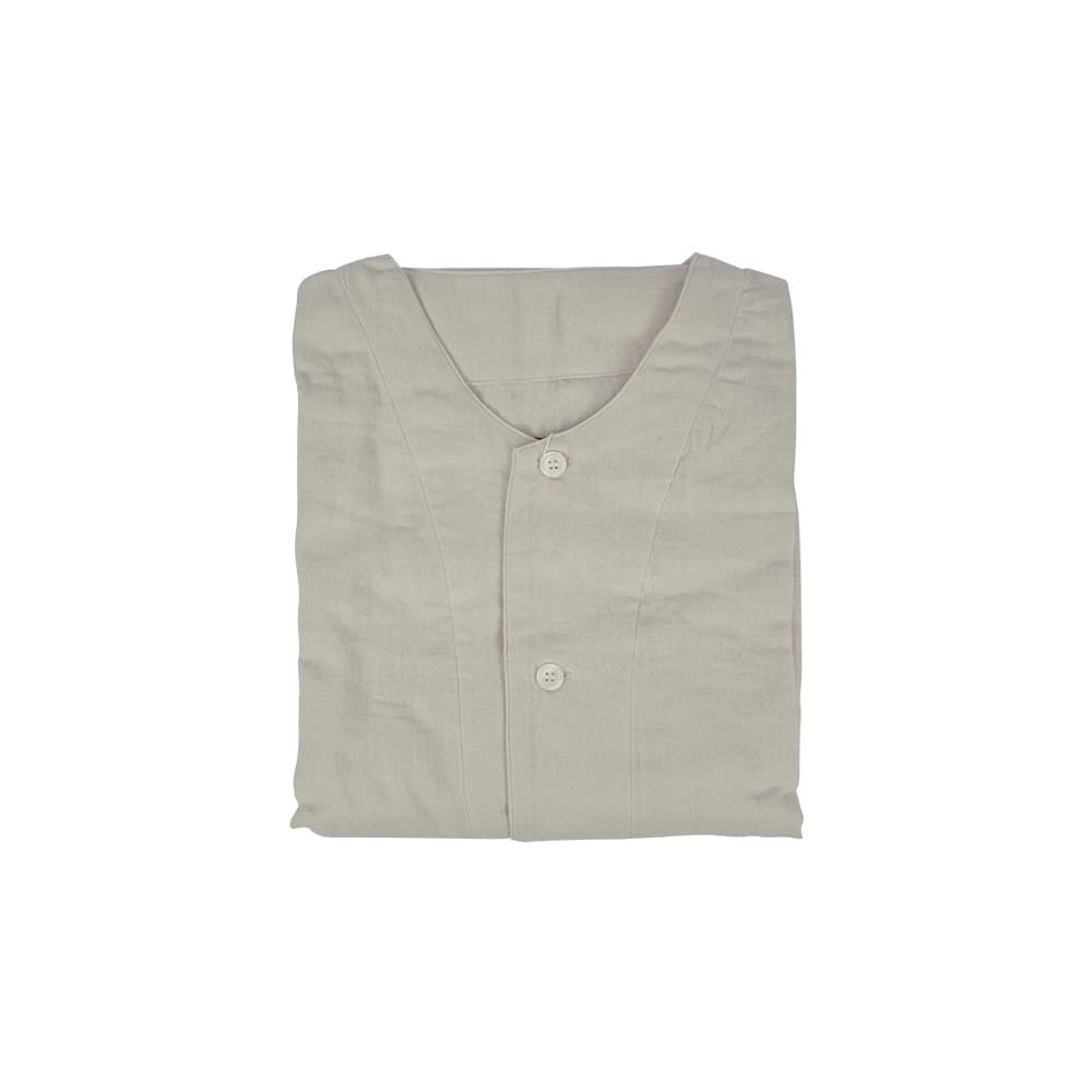 CHPAJ002N1 ชุดนอนคอกลม(ครีม) แขนยาว-ขายาว ราจ