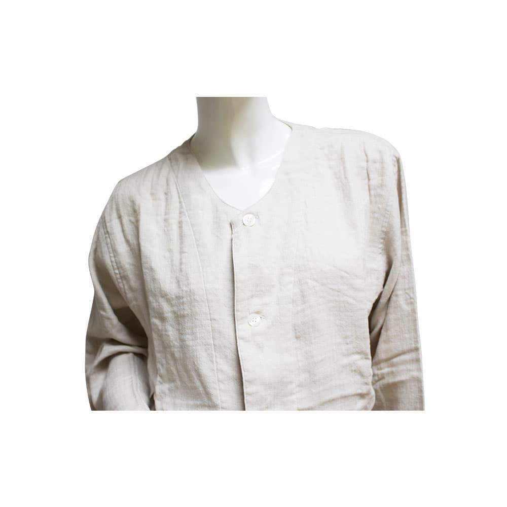 CHPAJ002N1 ชุดนอนคอกลม(ครีม) แขนยาว-ขายาว ราจ-2