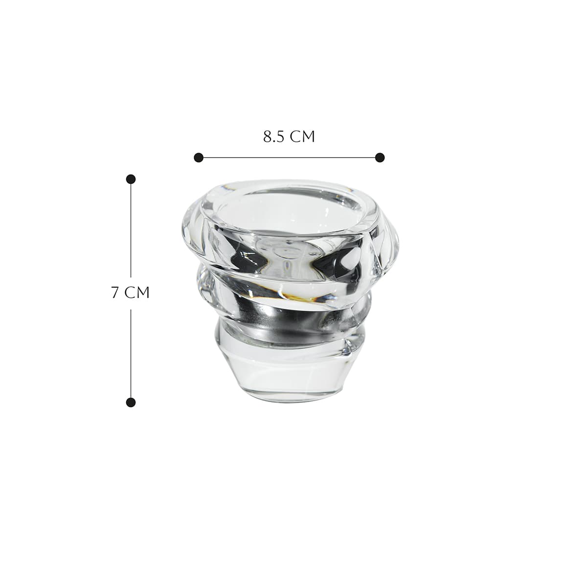 เชิงเทียนเกลียวใส 7 ซม.-3