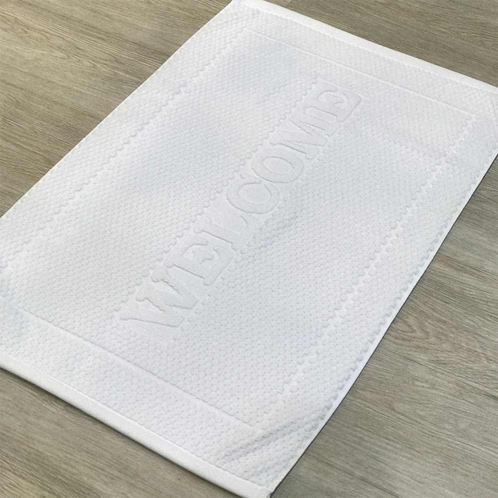 พรมเช็ดเท้า รุ่น เวลคัม สีขาว ขนาด 45x71 ซม.