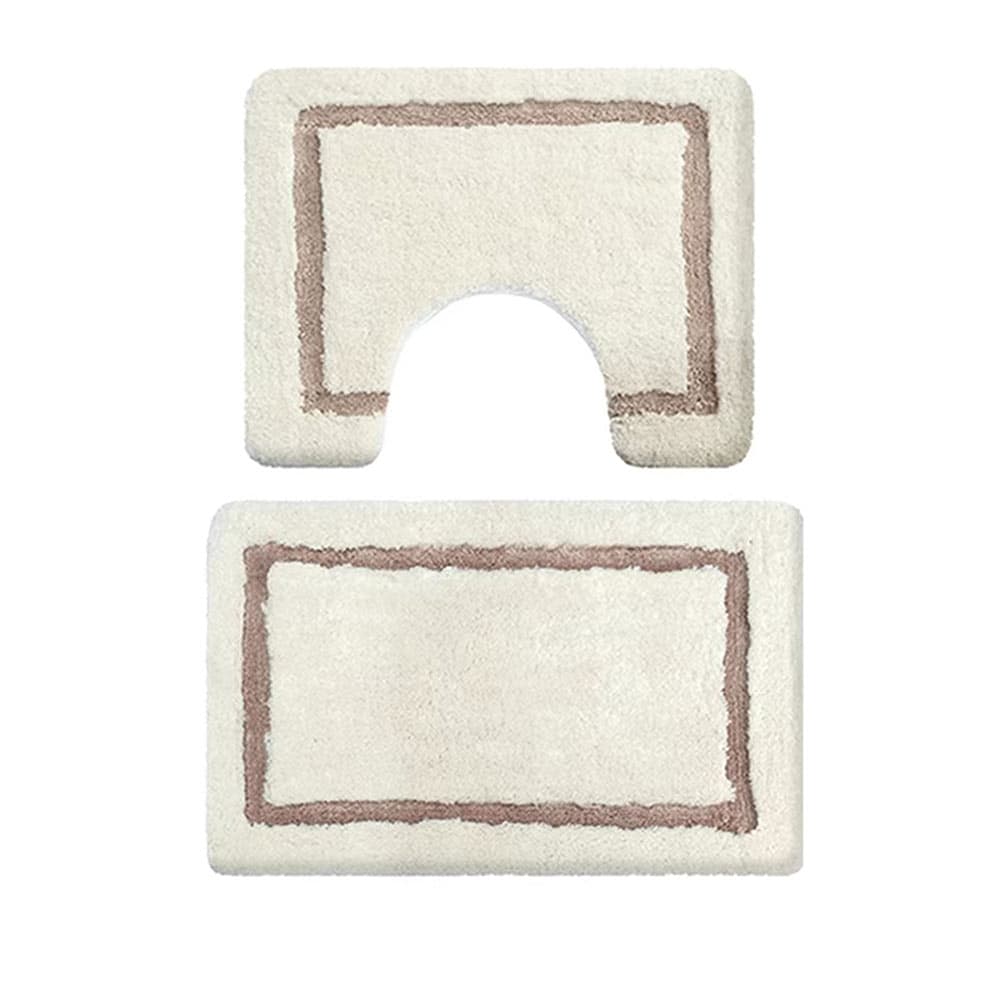 ยูทาห์ พรมปูห้องน้ำ/สีครีม 45x70 & 50x60