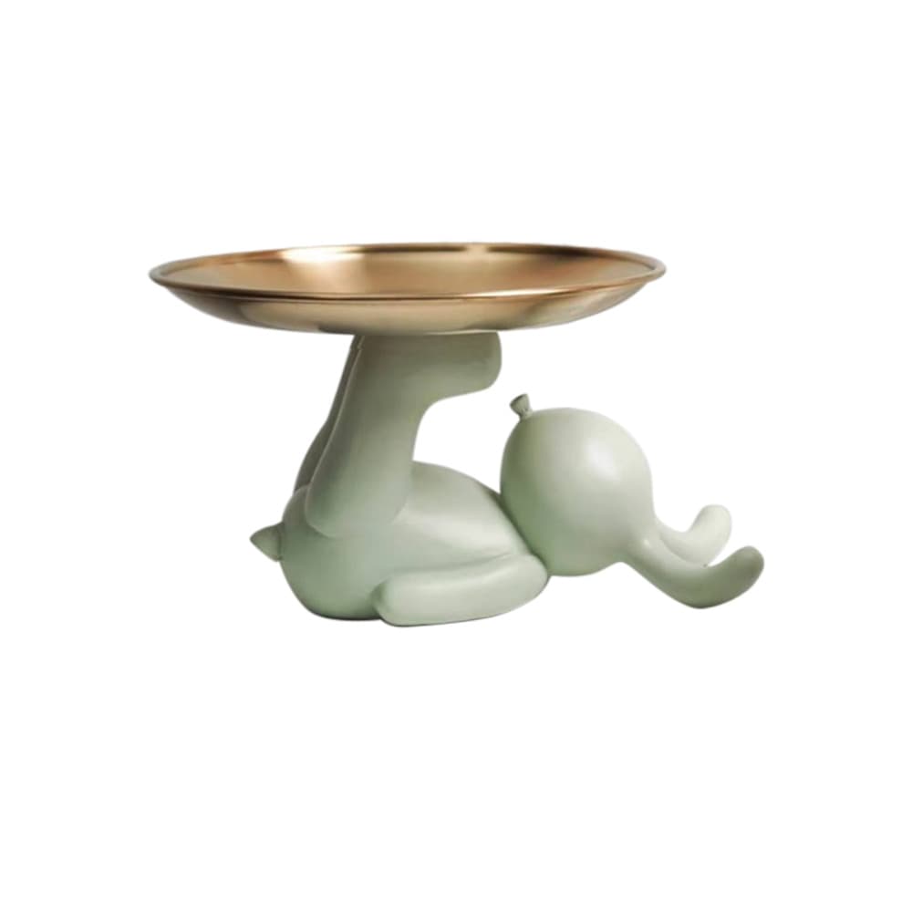 กระต่ายเขียวนอนหงาย ยกถาด สูง 11 ซม.