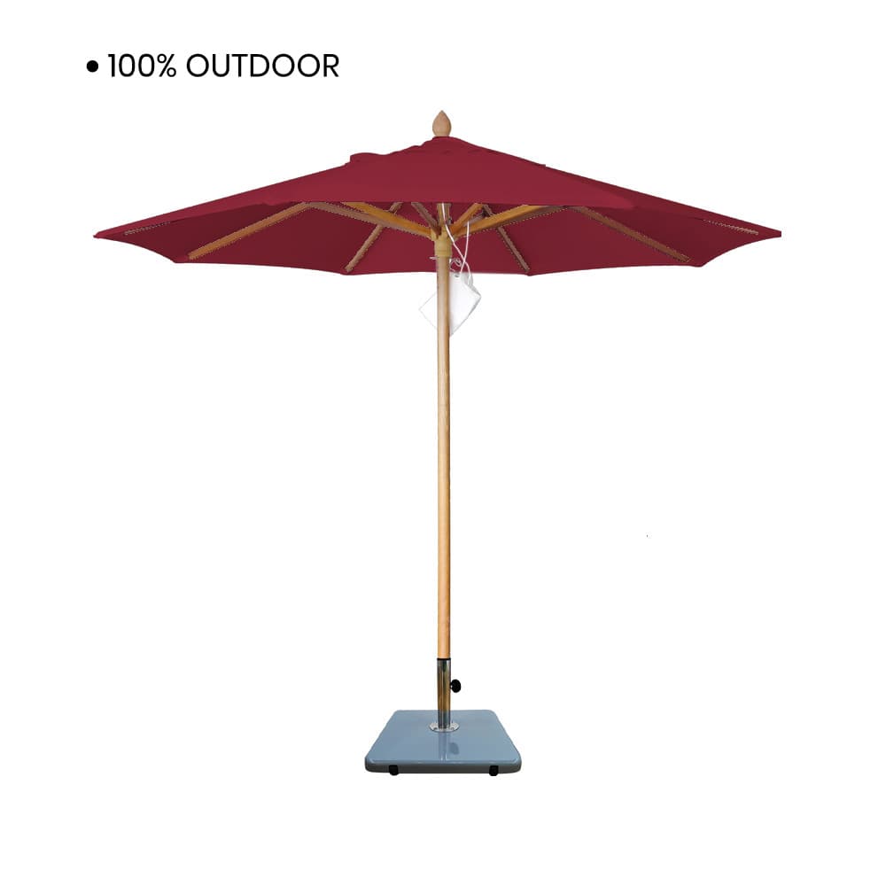 PARASOL-BURGUNDY/2M,ร่มสนามพร้อมฐาน-2