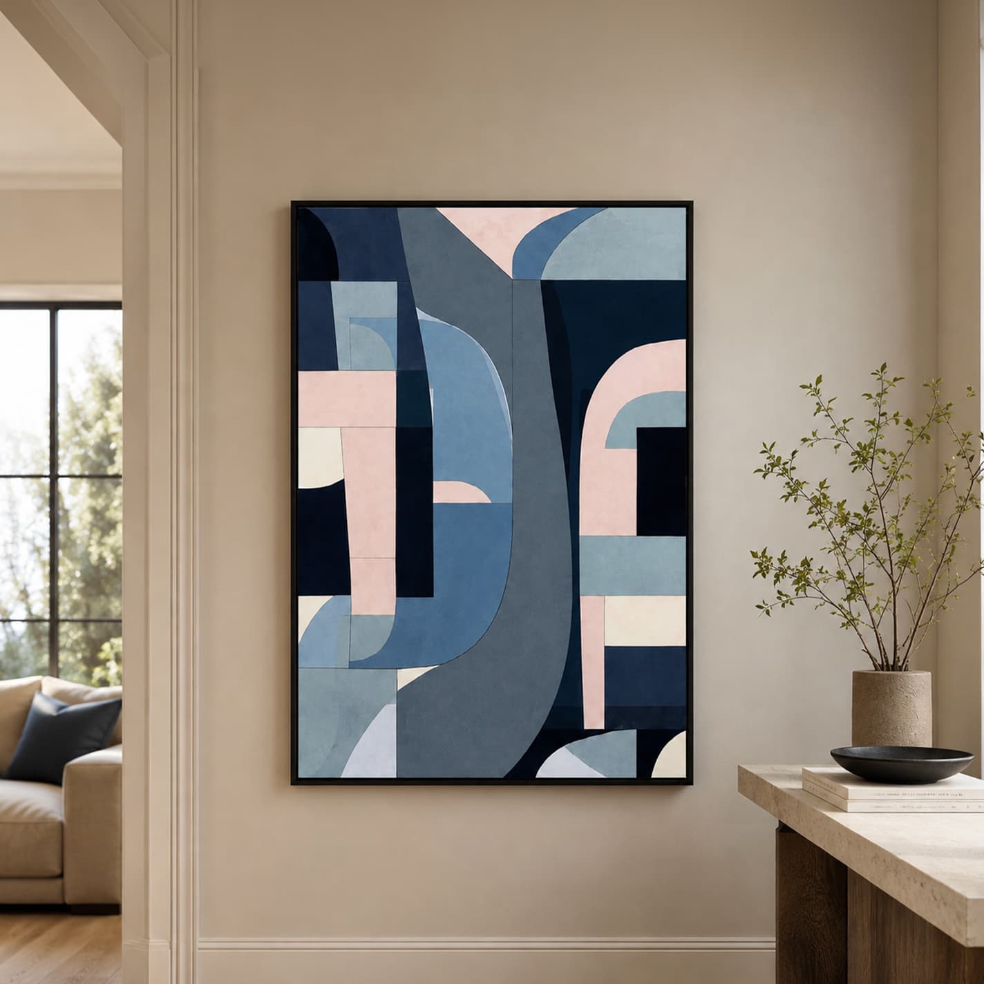 ABSTRACT01/100x140,ภาพตกแต่งผนังพร้อมกรอบ