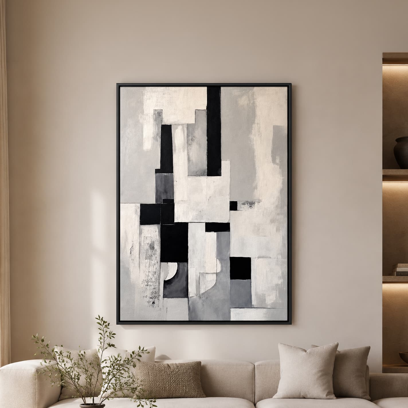 ABSTRACT05/100x140,ภาพตกแต่งผนังพร้อมกรอบ