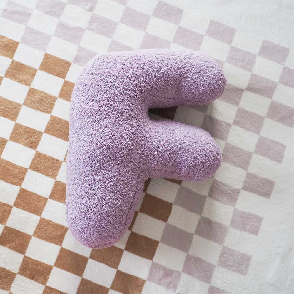 หมอนอิงตัวอักษร - F (สีม่วง)