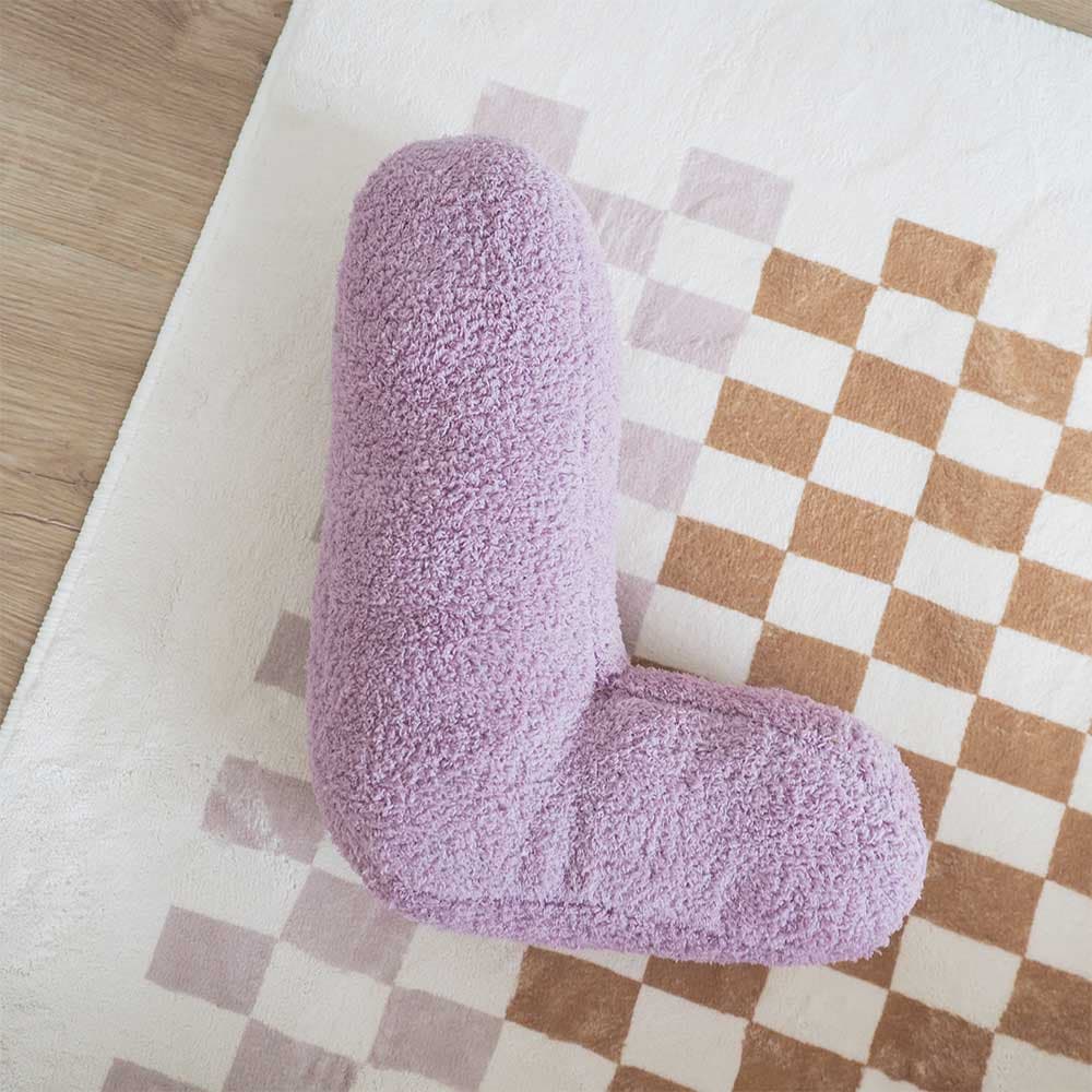 หมอนอิงตัวอักษร - L (สีม่วง)