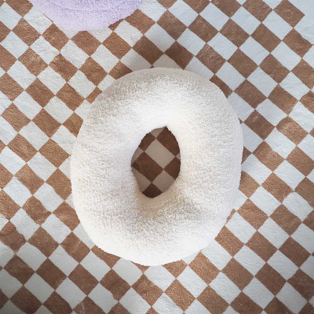 หมอนอิงตัวอักษร - O (สีครีม)