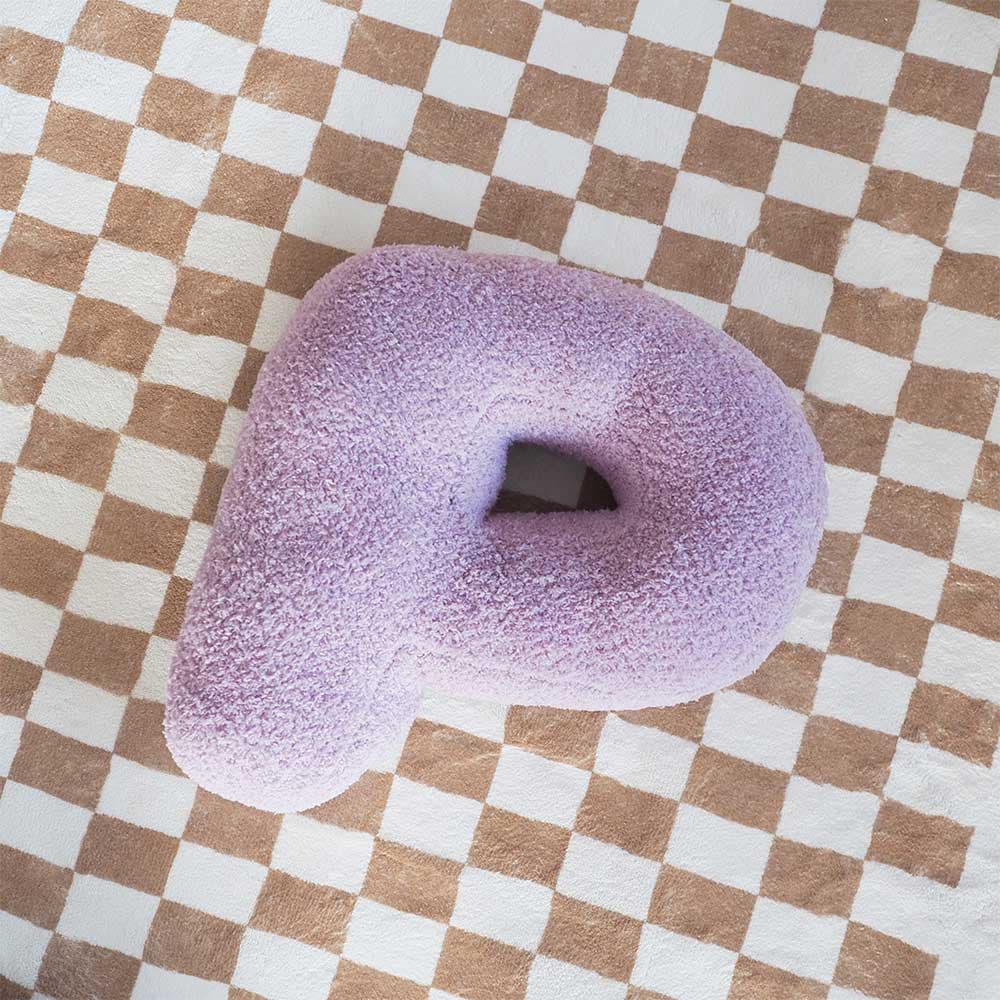 หมอนอิงตัวอักษร - P (สีม่วง)