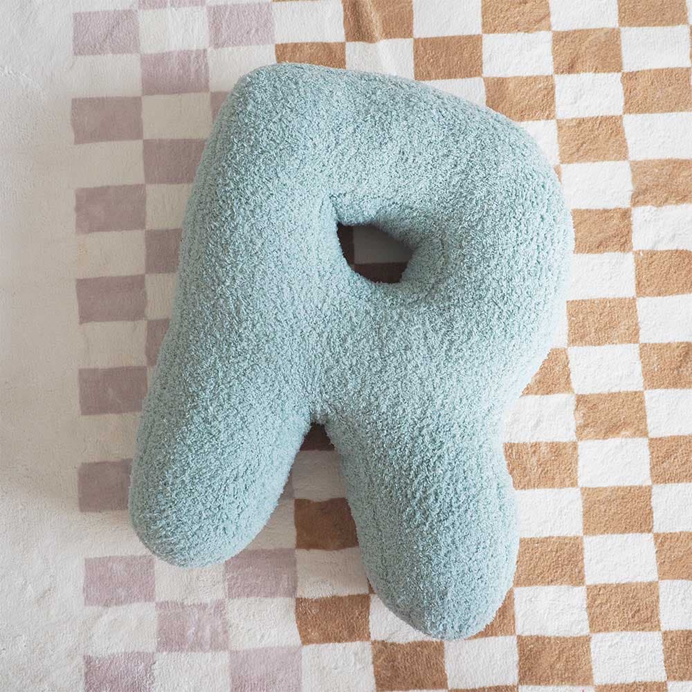 หมอนอิงตัวอักษร - R (สีเขียว)