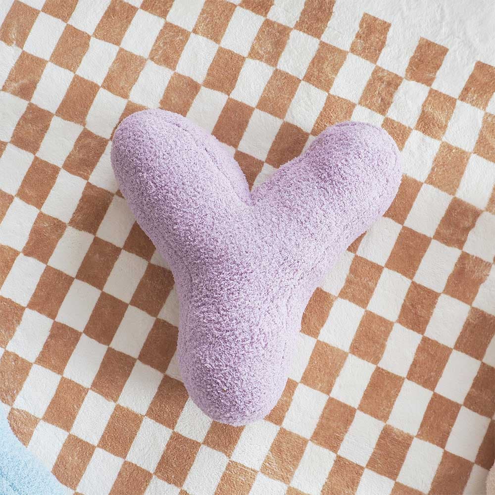 หมอนอิงตัวอักษร - Y (สีม่วง)