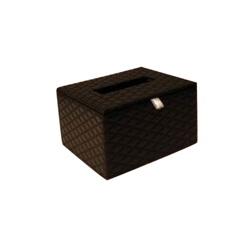 กล่องทิชชู่ลายตารางกุชชี่ สีดำ ขนาดเล็ก