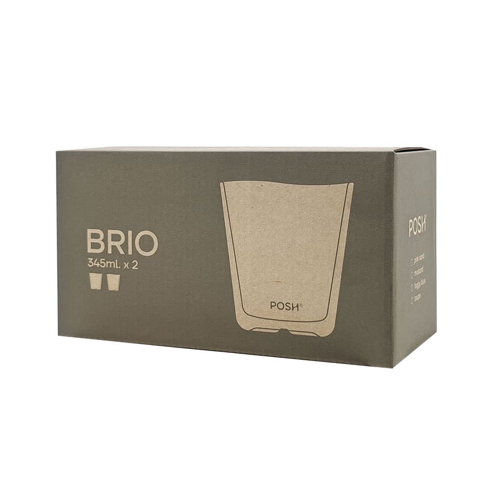 บรีโอ้ แก้วน้ำสีม่วงดับเบิ้ลร็อค 345 มล. แพ็ค2 -4