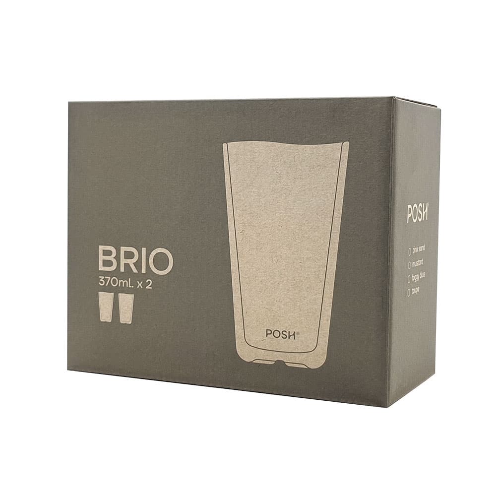 บรีโอ้ แก้วน้ำสีม่วงไฮท์บอล 370 มล. แพ็ค2 -2