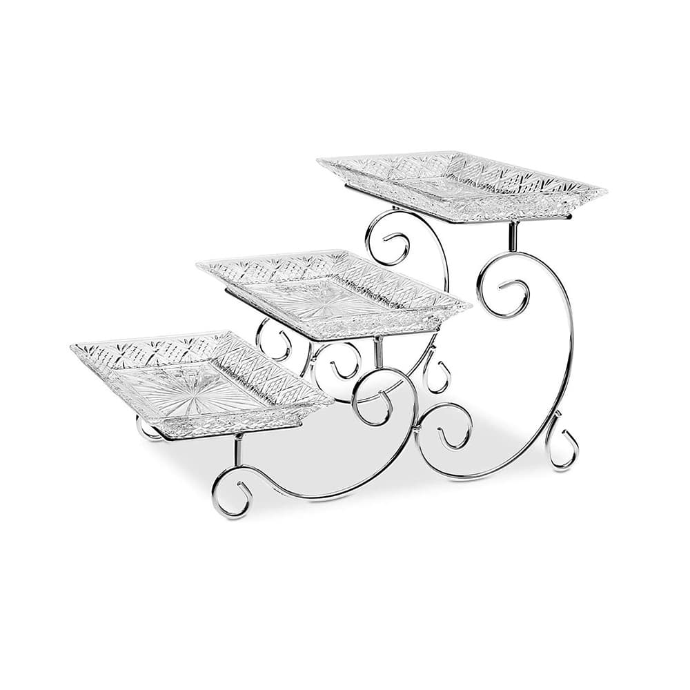 ถาดแก้ว 3 ชั้นลายสับปะรด