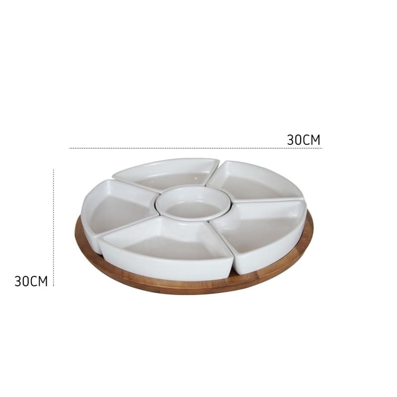 NT092 ถาดหมุน (เซรามิก6ชิ้น)/H2 CM-2