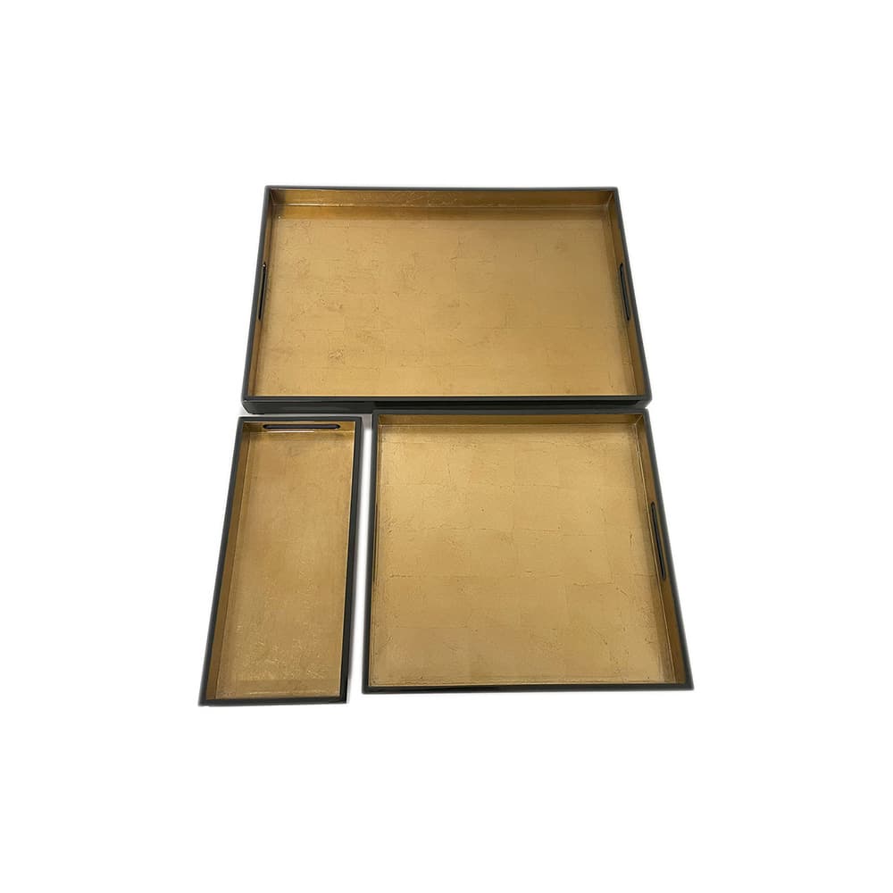 ถาดเสิร์ฟ 3 ชิ้น สี่เหลี่ยมผืนผ้าหูหิ้ว สีทองเข้ม-3