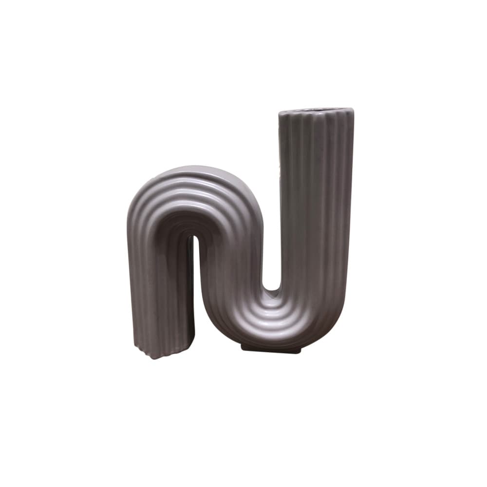 แจกันทรงนอร์ดิก สีเทา