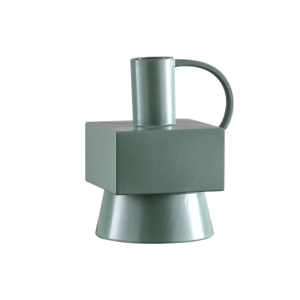 แจกันทรงนอร์ดิก โมเดิร์น สีเขียวอ่อน